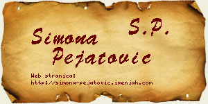Simona Pejatović vizit kartica